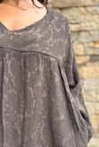 Kiti Paisley Damask Artist Smock Coffee Bean